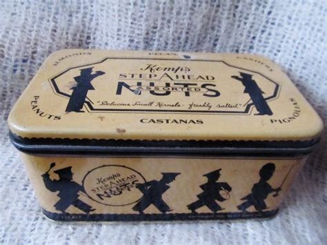 vintage kemps step ahead assorted nuts metal boxes|Vintage 1931 Kemps Step.